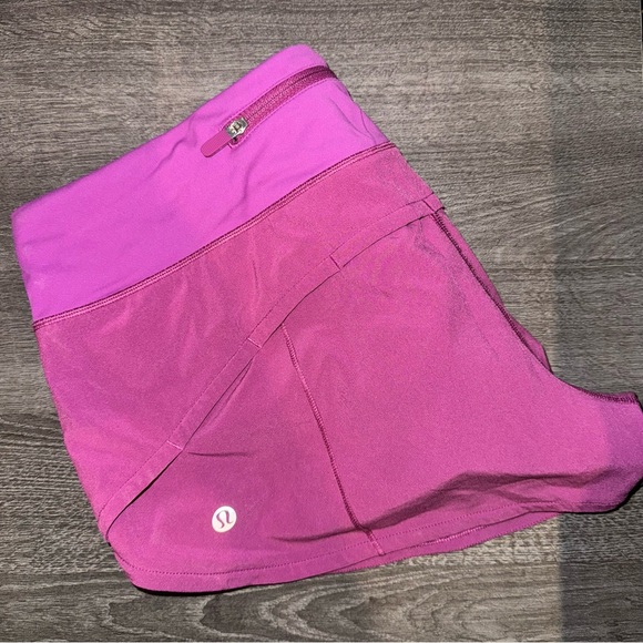 Vivid Plum Lululemon Speed Up Shorts 2.5” - Picture 3 of 3